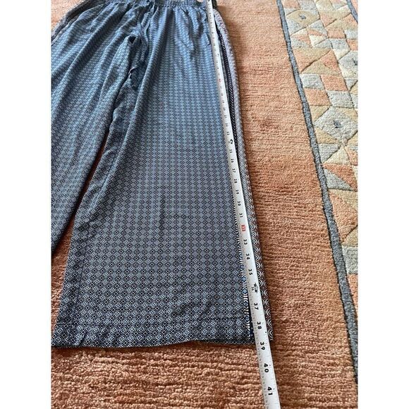 Crown Ivy Pants M PocketsPull On Colorful Paisley Lined Wide Leg Palazzo Boho - Picture 5 of 10